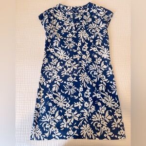 Floral Navy and White Dress